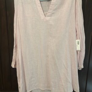 Old Navy, Lt Pink stripes, linen, 2xl, NWT